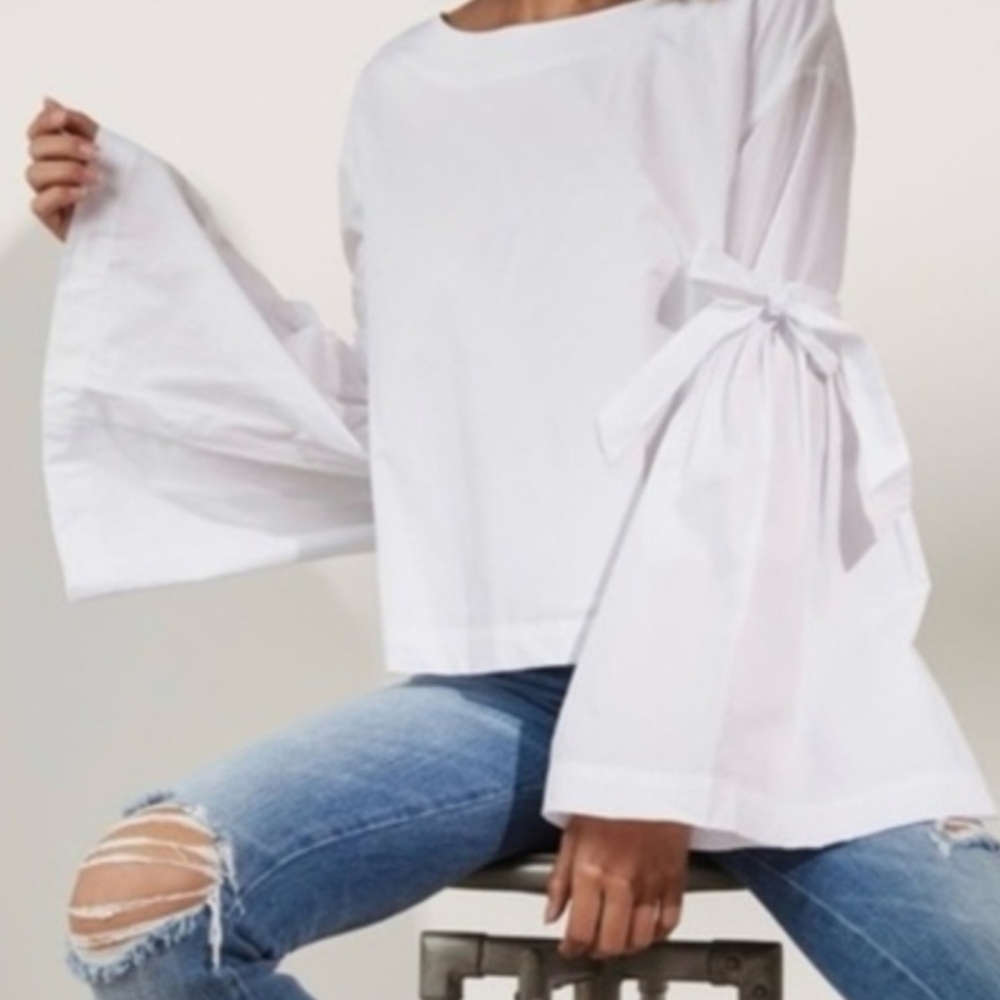 Freepeople White Tie-Sleeve Women's Top N̈NT